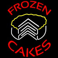 Frozen Cakes Birthday Dessert Neon Skilt