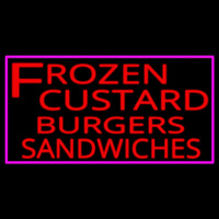 Frozen Custard Burgers Neon Skilt