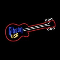 GIBSON USA GUITAR Neon Skilt