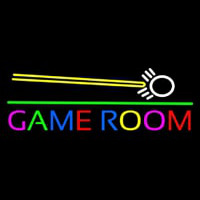 Game Room Cue Stick Neon Skilt