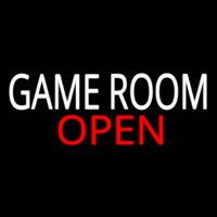 Game Room Open Neon Skilt