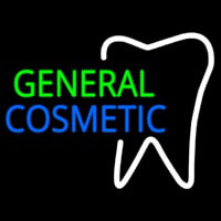 General Cosmetic With Tooth Logo Neon Skilt