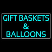 Gift Baskets Balloons With Border Neon Skilt