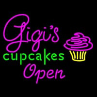 Gigi  Cup Cakes Neon Skilt