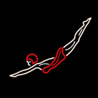 Girl Diving Neon Skilt