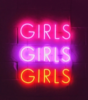 Girls Girls Girls Glass Neon Skilt