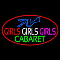 Girls Girls Girls The Cabaret Girl Logo Neon Skilt