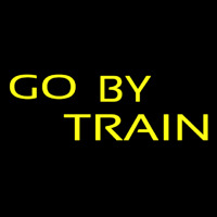 Go By Train Neon Skilt