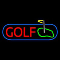 Golf With Ground Neon Skilt