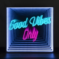 Good Vibes Only 3D Infinity LED Neon Sign