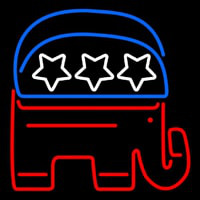 Gop Elephant Republican Party Neon Skilt