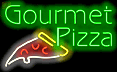 Gourmet Pizza Neon Skilt