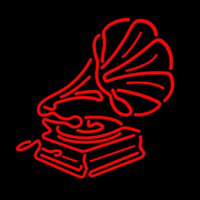 Gramophone Music Neon Skilt