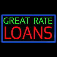 Great Rate Loans Neon Skilt