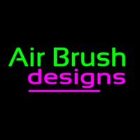 Green Air Brush Design Neon Skilt