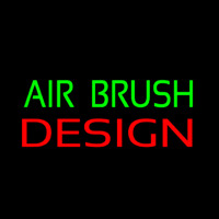 Green Air Brush Design Neon Skilt
