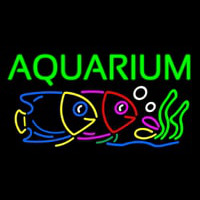 Green Aquarium Fish 2 Neon Skilt