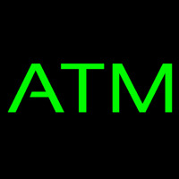 Green Atm Neon Skilt