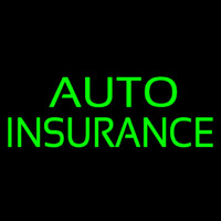 Green Auto Insurance Neon Skilt