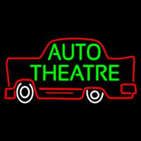 Green Auto Theatre Car Logo Neon Skilt