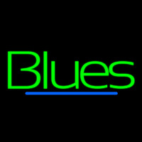 Green Blues Cursive 2 Neon Skilt