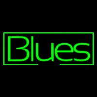 Green Blues Cursive Neon Skilt