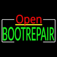Green Boot Repair Open Neon Skilt