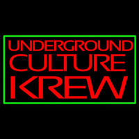 Green Border Underground Cult Ure Krew Neon Skilt