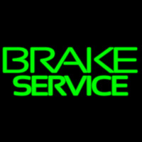 Green Brake Service Neon Skilt