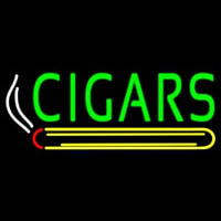 Green Cigars Logo Neon Skilt