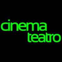 Green Cinema Teatro Neon Skilt