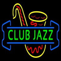 Green Club Jazz Block With Sa ophone 3 Neon Skilt