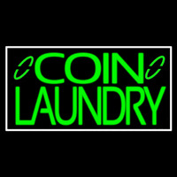 Green Coin Laundry Neon Skilt