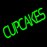 Green Cupcakes Neon Skilt