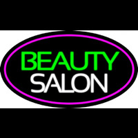 Green Cursive Beauty Block Salon Neon Skilt