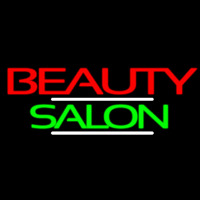 Green Cursive Beauty Block Salon Neon Skilt