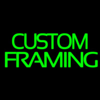 Green Custom Framing Neon Skilt