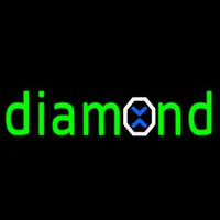 Green Diamond Logo Neon Skilt