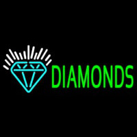 Green Diamonds Logo Neon Skilt