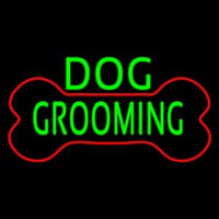 Green Dog Grooming Red Bone Neon Skilt
