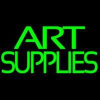 Green Double Stroke Art Supplies Neon Skilt