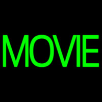 Green Double Stroke Movie Neon Skilt