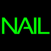 Green Double Stroke Nail Neon Skilt