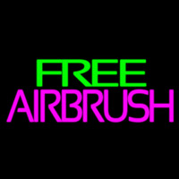 Green Free Pink Airbrush Neon Skilt