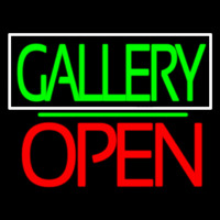 Green Gallery Block With Open 1 Neon Skilt