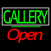 Green Gallery Block With Open 2 Neon Skilt