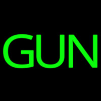 Green Gun Neon Skilt