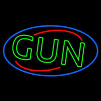 Green Gun Neon Skilt