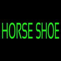 Green Horse Shoe Neon Skilt