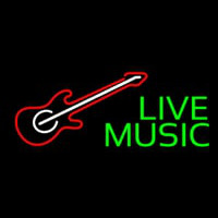 Green Live Music 2 Neon Skilt